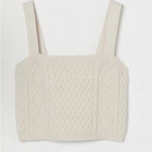 H&M Cream Knit Crop Top